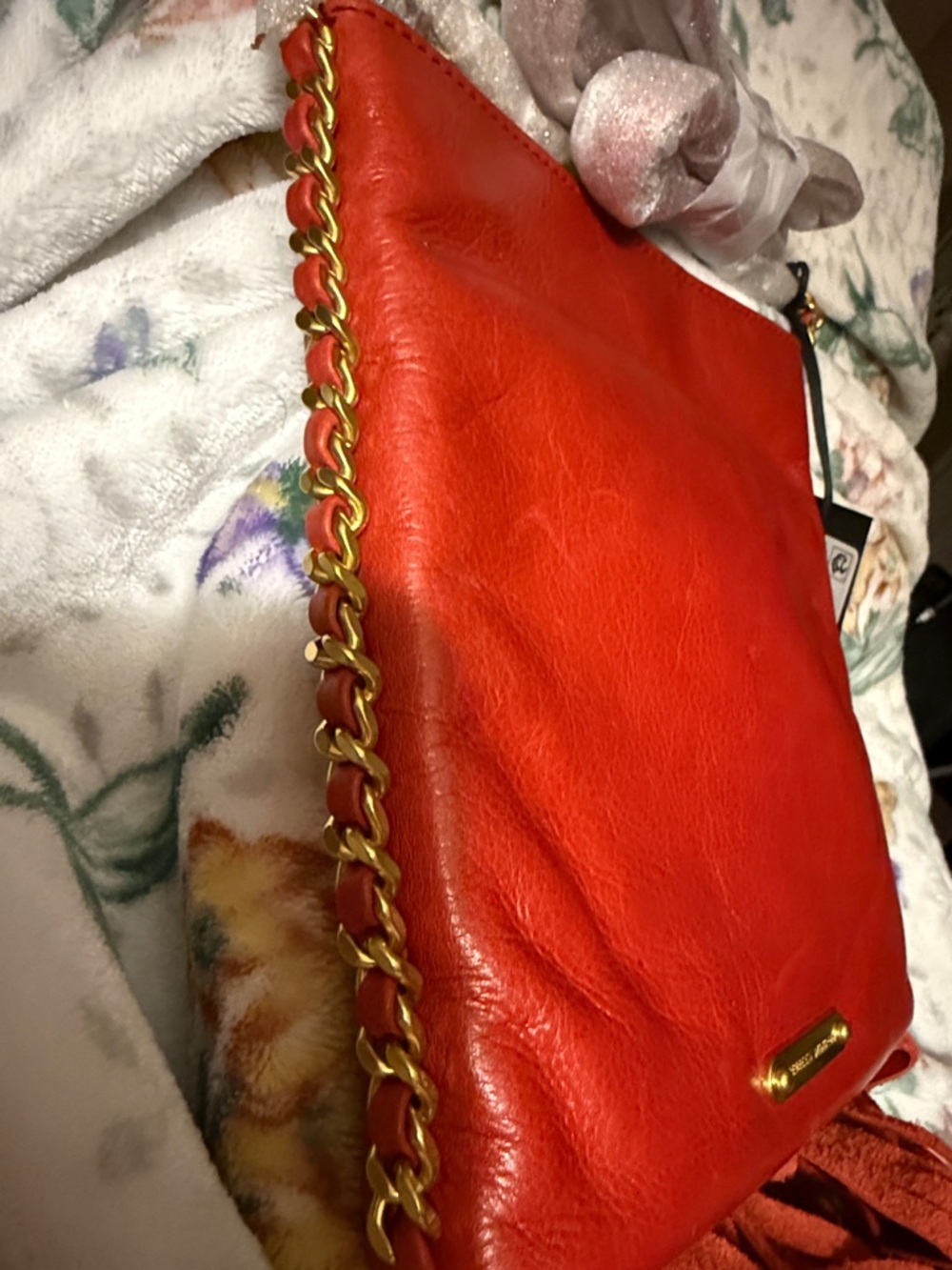 Rebecca Minkoff NWT Fringe Leather Crossbody Bag in Red - Picture 6 of 9